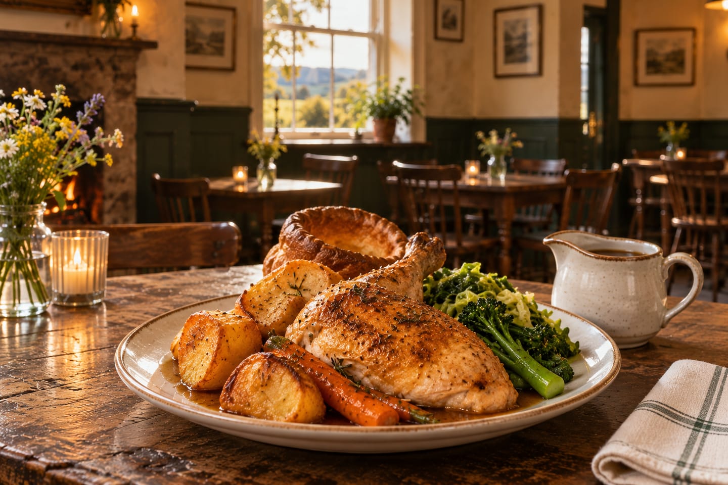 Imagined serving of Roast chicken
