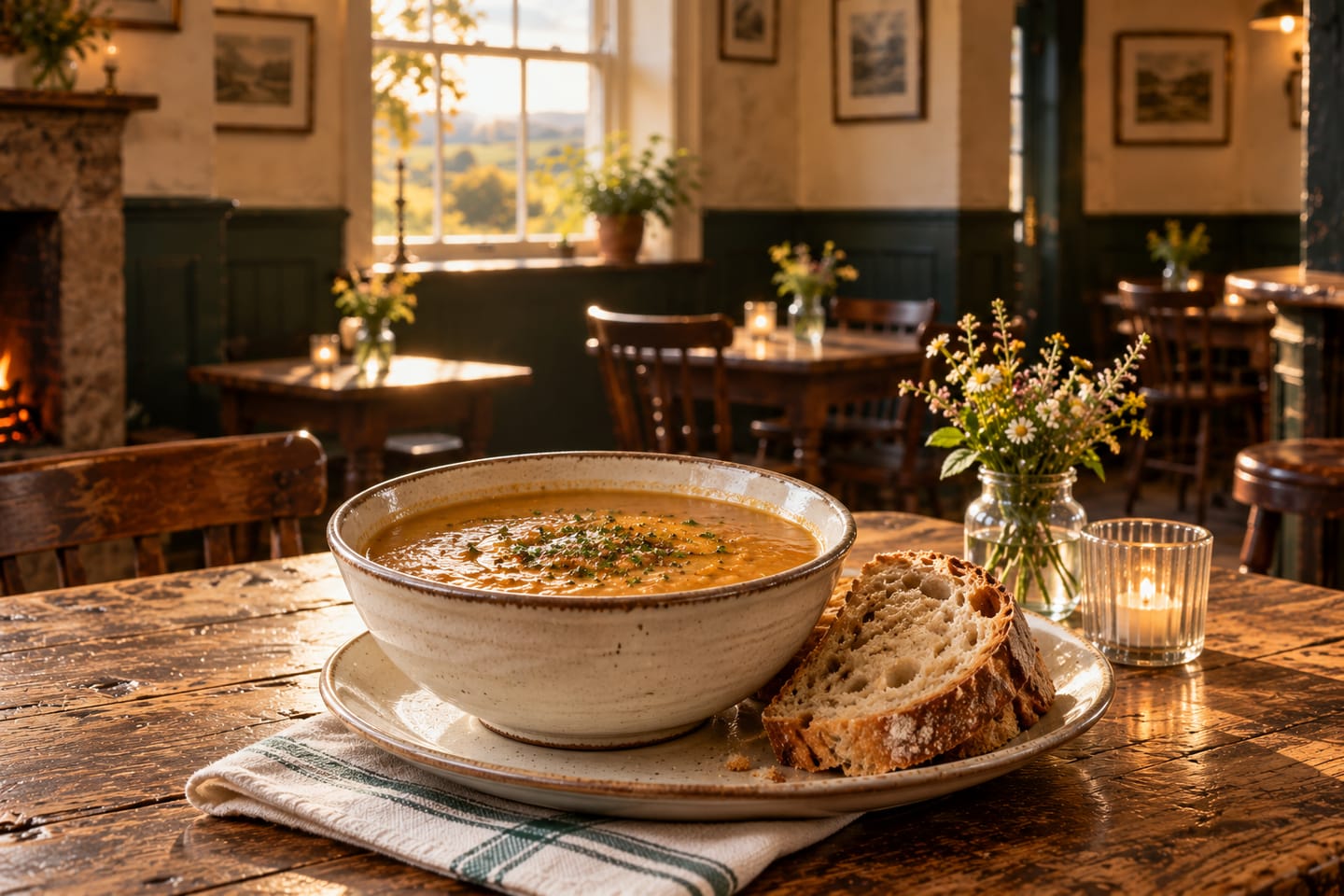 Imagined serving of Soup of the day